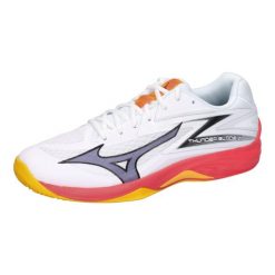 MIZUNO Thunder Blade Z buty sportowe roz. 41 – łatwa pielęgnacja. Białe obuwie sportowe Mizuno, bez zapięcia, do siatkówki. Za 299.99 zł.
