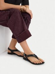 G-Star Raw Sandały EO-ELLIS-01 Czarny. Czarne sandały G-Star, bez wzorów, ze skóry, retro, bez obcasa, na płaskiej podeszwie, bez zapięcia. Za 139.99 zł.