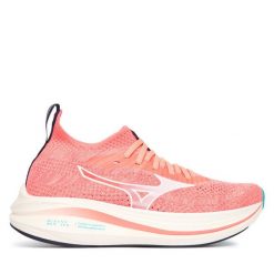 Buty do biegania Mizuno. Pomarańczowe obuwie sportowe Mizuno, bez zapięcia, do biegania. Za 659.99 zł.