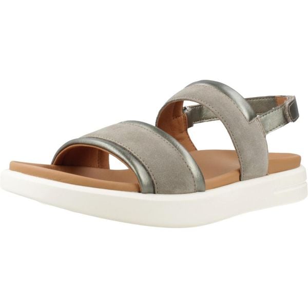 Sandały GEOX D XAND 2S Zielony. Zielone sandały Geox, bez wzorów, ze skóry, bez obcasa, bez zapięcia. Za 286.99 zł.