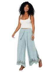 Aller Simplement Spodnie w kolorze błękitnym rozmiar: 34-40. Niebieskie spodnie materiałowe Aller Simplement, bez wzorów, z bawełny. Za 78.99 zł.