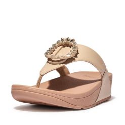 Sandały damskie FitFlop Lulu Crystal. Brązowe sandały FIT FLOP, bez wzorów, bez obcasa, bez zapięcia. Za 539.50 zł.