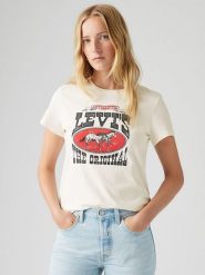 Levi's Koszulka w kolorze kremowym rozmiar: S. Brązowe bluzki Levi's®, s, bez wzorów, z bawełny, bez kołnierzyka, bez ramiączek. Za 65.69 zł.