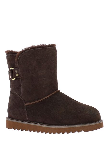 Gooce Skórzane botki zimowe "Colorado" w kolorze ciemnobrązowym rozmiar: 39. Brązowe botki Gooce, na zimę, bez wzorów, ze skóry, bez obcasa, bez zapięcia. Za 161.73 zł.