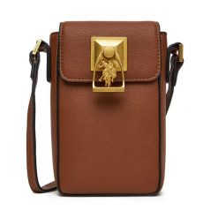 Torebka U.S. Polo Assn. Brązowe listonoszki U.S. Polo Assn., bez wzorów, bez dodatków. Za 259.99 zł.