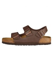 Birkenstock Sandały "Milano" w kolorze brązowym rozmiar: 44. Brązowe sandały Birkenstock, bez wzorów, klasyczne, bez obcasa, bez zapięcia. Za 391.45 zł.