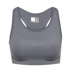 Biustonosz dla kobiet Hummel Te Fundamental. Szare koszulki sportowe Hummel, bez wzorów, bez ramiączek, do piłki nożnej. Za 146.00 zł.