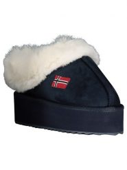 Geographical Norway Kapcie "Oninkasi" w kolorze granatowym rozmiar: 37. Niebieskie obuwie domowe Geographical Norway, bez wzorów, z materiału, bez zapięcia. Za 100.99 zł.