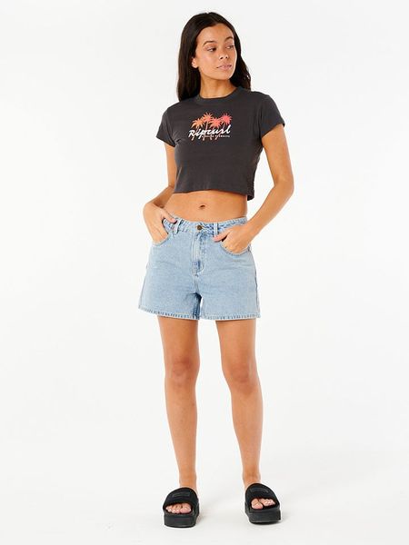 Rip Curl Koszulka "Es Vedra" w kolorze antracytowym rozmiar: L. Czarne bluzki Rip Curl, l, bez wzorów, z bawełny, bez kołnierzyka, bez ramiączek. Za 60.95 zł.