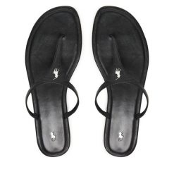 Japonki Polo Ralph Lauren. Czarne klapki Polo Ralph Lauren, bez wzorów, bez obcasa. Za 1,299.00 zł.