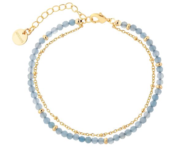 Bransoletka z mosiądzu pozłacana z agatami. Bransoletki Artelioni, pozłacane. Za 149.00 zł.