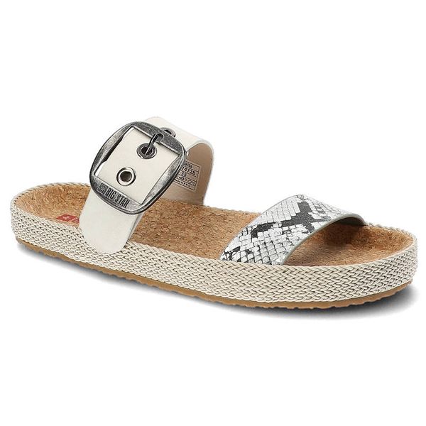 Białe Klapki Big Star Modne Buty Na Lato. Białe klapki Big Star, bez wzorów, ze skóry, bez obcasa. Za 109.00 zł.