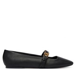 Baleriny Calvin Klein. Czarne baleriny Calvin Klein, bez wzorów, bez obcasa. Za 489.99 zł.