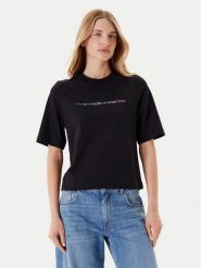 United Colors Of Benetton T-Shirt 3BL0D109D Czarny Relaxed Fit. Czarne t-shirty United Colors of Benetton, xl, bez wzorów, z bawełny, bez kołnierzyka, bez ramiączek. Za 69.99 zł.