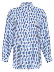 MOSS COPENHAGEN Bluzka "Maretha" w kolorze niebieskim rozmiar: S/M. Niebieskie bluzki Moss Copenhagen, m, bez wzorów, z wiskozy, klasyczne, bez kołnierzyka, bez ramiączek. Za 74.99 zł.