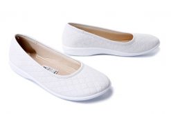 ADANEX 18820 SAP2Yd BI/BI.L. biały, baleriny damskie. Białe baleriny Adanex, bez wzorów, bez obcasa. Za 80.99 zł.