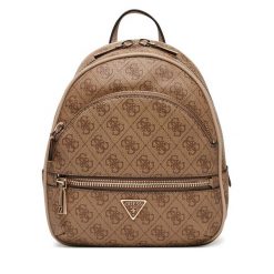 Plecak Guess. Brązowe plecaki Guess, z aplikacjami. Za 639.99 zł.