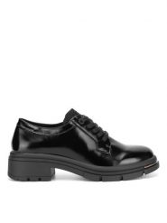 MEXX Półbuty MI001101043W Czarny. Czarne czółenka Mexx, bez wzorów, ze skóry, bez obcasa, na obcasie, bez zapięcia. Za 299.99 zł.