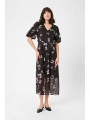 Kaffe Sukienka w kolorze czarnym rozmiar: 44. Czarne sukienki Kaffe, bez wzorów, bez kołnierzyka, bez ramiączek, midi. Za 236.05 zł.