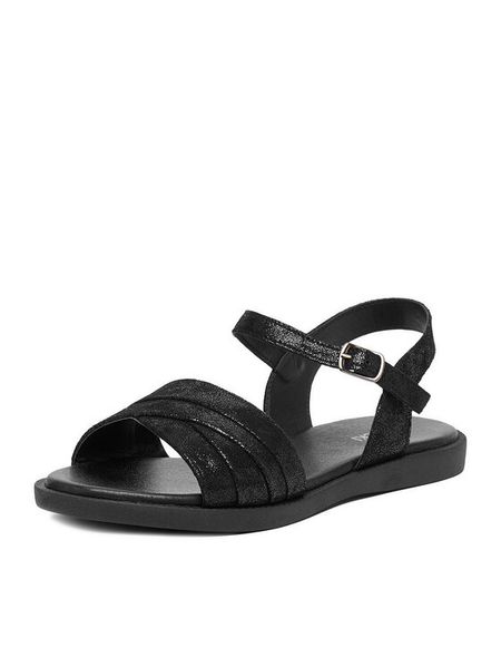 Lasocki Sandały CEO-WI23-3096-09 Czarny. Czarne sandały Lasocki, bez wzorów, ze skóry, bez obcasa, na płaskiej podeszwie, bez zapięcia. Za 109.99 zł.