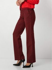 Rosner Spodnie "Jenny" w kolorze czerwono-czarnym rozmiar: 44K. Czarne spodnie materiałowe Rosner, na co dzień, bez wzorów, z materiału. Za 152.99 zł.