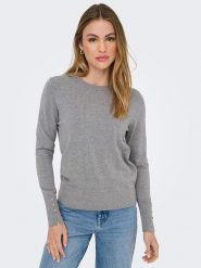 JDY Sweter w kolorze szarym rozmiar: XL. Szare swetry JDY, xl, bez wzorów, ze splotem, bez ramiączek. Za 87.45 zł.