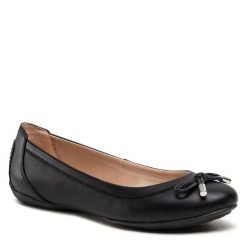 Baleriny Geox. Czarne baleriny Geox, bez wzorów, bez obcasa. Za 319.99 zł.