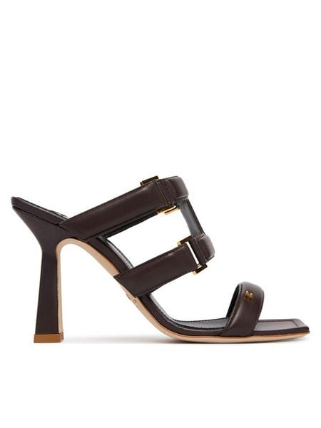 Elisabetta Franchi Klapki SA-44L-62E2-V620 Brązowy ciemny. Brązowe klapki Elisabetta Franchi, bez wzorów, ze skóry, bez obcasa. Za 1,581.99 zł.