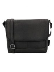 Beagles Skórzana torebka "Benidorm" w kolorze czarnym - 29 x 23 x 6 cm rozmiar: onesize. Czarne torby na ramię Beagles, bez wzorów, z materiału, na ramię, bez dodatków. Za 173.99 zł.