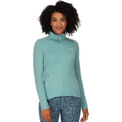 Bluza turystyczna polarowa damska Regatta Highton Lte II. Niebieskie bluzy Regatta, bez wzorów, z elastanu, bez kaptura. Za 84.70 zł.