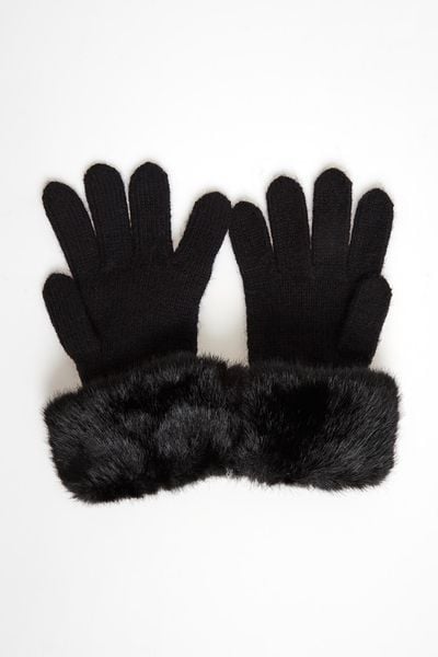 Rękawiczki damskie z futerkiem LIU JO. Rękawiczki Liu Jo, bez wzorów. Za 359.00 zł.