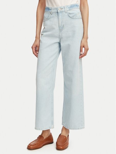 BOSS Jeansy C Marlene Crop 50558703 Niebieski Straight Fit. Niebieskie jeansy Boss, bez wzorów. Za 353.99 zł.