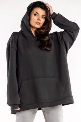 Bluza oversize z kapturem bawełniana grafit. Bluzy Infinite You, l, bez wzorów, z bawełny, z kapturem. Za 259.00 zł.