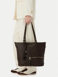 Lasocki Torebka CEO-LSK-L-033-10 Brązowy. Brązowe shopper Lasocki, bez wzorów, ze skóry, bez dodatków. Za 199.99 zł.