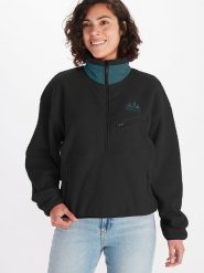 Marmot Bluza polarowa "94 E.C.O." w kolorze czarno-zielonym rozmiar: XL. Czarne bluzy Marmot, xl, bez wzorów, z polaru, bez kaptura. Za 197.63 zł.