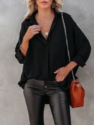 Milan Kiss Bluzka w kolorze czarnym rozmiar: S. Czarne bluzki Milan Kiss, s, bez wzorów, bez kołnierzyka, bez ramiączek. Za 130.99 zł.