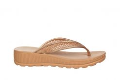 Japonki Azaleia Angelica Glitter Brown Rose, Beżowy, Tworzywo - 41-42. Brązowe klapki Azaleia, bez wzorów, z tworzywa sztucznego, bez obcasa. Za 149.99 zł.