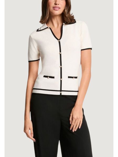 Morgan Sweter 261-MTOIRI Kremowy Regular Fit. Białe swetry Morgan, m, bez wzorów, z wiskozy, bez ramiączek. Za 148.99 zł.