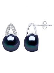 Pearl Addict Srebrne kolczyki-wkrętki z perłami rozmiar: onesize. Niebieskie kolczyki Pearl Addict, z kryształem, srebrne. Za 270.95 zł.
