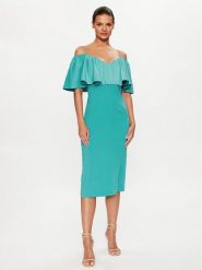 PINKO Sukienka koktajlowa La Carlota 100034 A0GI Turkusowy Regular Fit. Niebieskie sukienki Pinko, bez wzorów, z syntetyku, wizytowe, bez kołnierzyka, bez ramiączek. Za 1,199.00 zł.