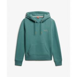 Bluza damska z kapturem Superdry. Niebieskie bluzy Superdry, bez wzorów, z kapturem. Za 339.80 zł.