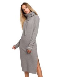 Made of emotion Sukienka w kolorze szarym rozmiar: M. Szare sukienki Made Of Emotion, na co dzień, m, bez wzorów, bez kołnierzyka, bez ramiączek, maxi, proste. Za 204.96 zł.