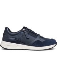 Geox Sneakersy "Bulmya" w kolorze granatowym rozmiar: 36. Niebieskie trampki Geox, bez wzorów, z materiału, bez zapięcia. Za 184.46 zł.