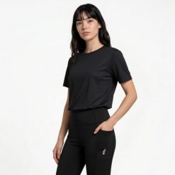Legginsy trekkingowe damskie AULP DETER z kieszenią. Czarne bielizna sportowa Aulp, l, bez wzorów, z elastanu. Za 179.99 zł.