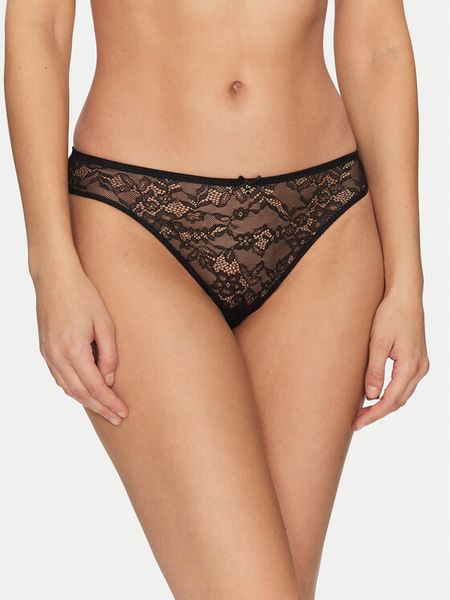 Guess Figi klasyczne O5RE09 KBGT0 Czarny Regular Fit. Czarne figi Guess, xs, z aplikacjami, z syntetyku. Za 89.99 zł.