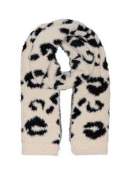 ONLY Szal w kolorze czarno-kremowym rozmiar: onesize. Brązowe szaliki Only, bez wzorów. Za 104.89 zł.