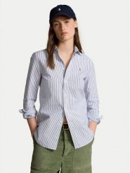 Polo Ralph Lauren Koszula 211941508001 Niebieski Slim Fit. Niebieskie koszule Polo Ralph Lauren, bez wzorów, z bawełny, bez kołnierzyka, bez ramiączek. Za 559.99 zł.