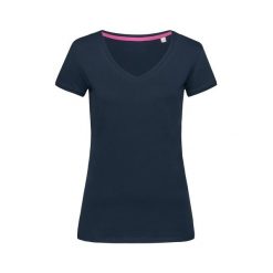 Koszulka Damska Megan Z Dekoltem V. Niebieskie bluzki STEDMAN, l, bez wzorów, sportowe, bez kołnierzyka, bez ramiączek. Za 54.99 zł.