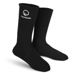 Skarpety neoprenowe do morsowania. Czarne skarpety TSUNAMI, bez wzorów, z neoprenu. Za 45.00 zł.