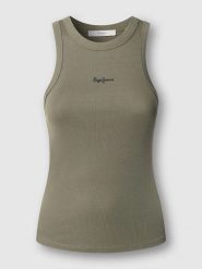 Pepe Jeans Top "Marian" w kolorze khaki rozmiar: L. Brązowe topy Pepe Jeans, l, bez wzorów, z jeansu, bez kołnierzyka, bez ramiączek. Za 69.99 zł.